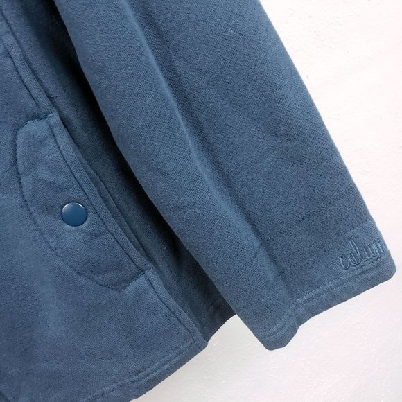 Columbia Women's Blue Lined Full Zip Long Sleeve Coat Sweater Jacket - Picture 4 of 11